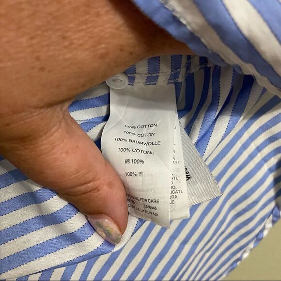 𝅺j. Crew Sz Xs Striped Popover Tunic Shirt - Picture 4 of 6